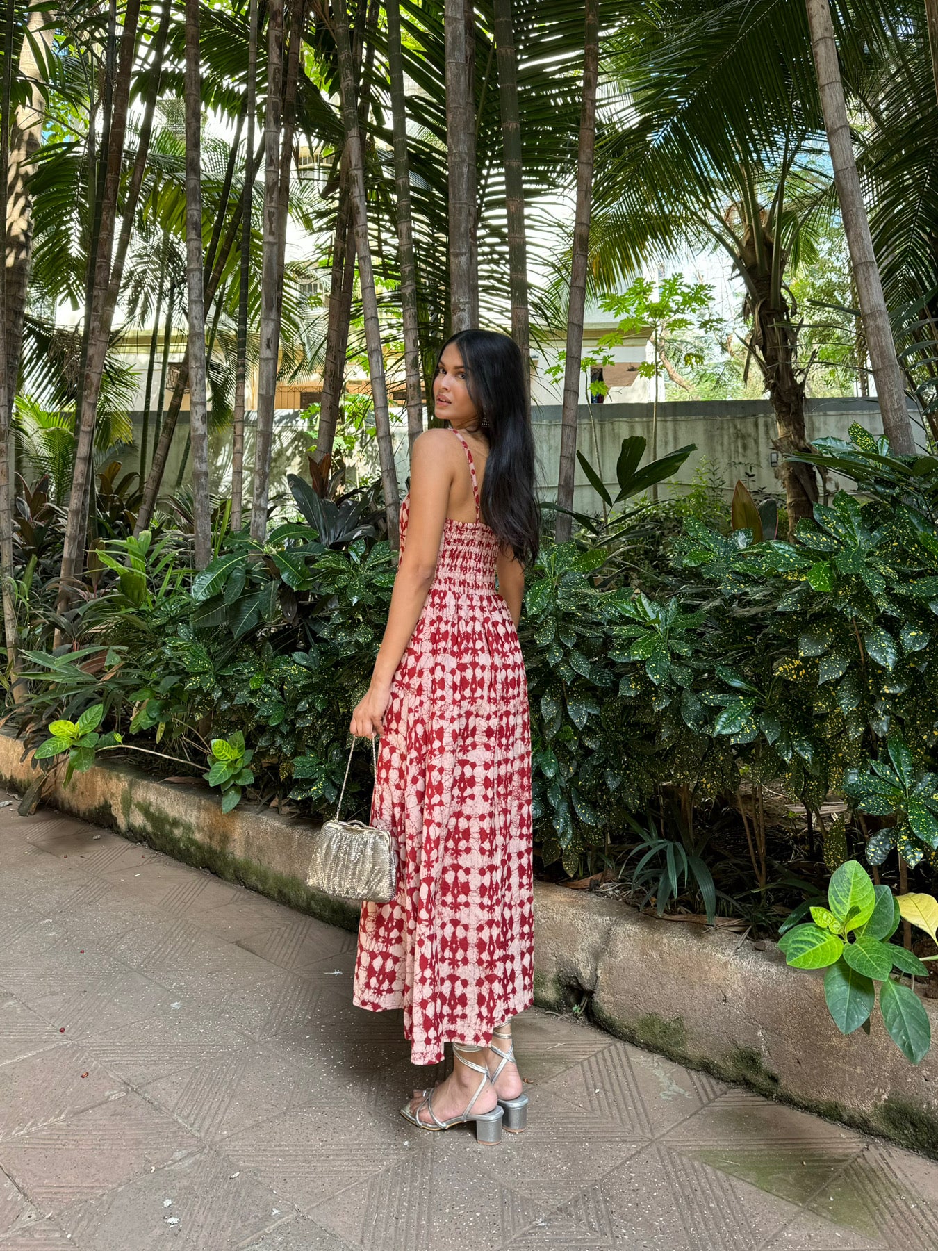 Red Batik Cami Dress