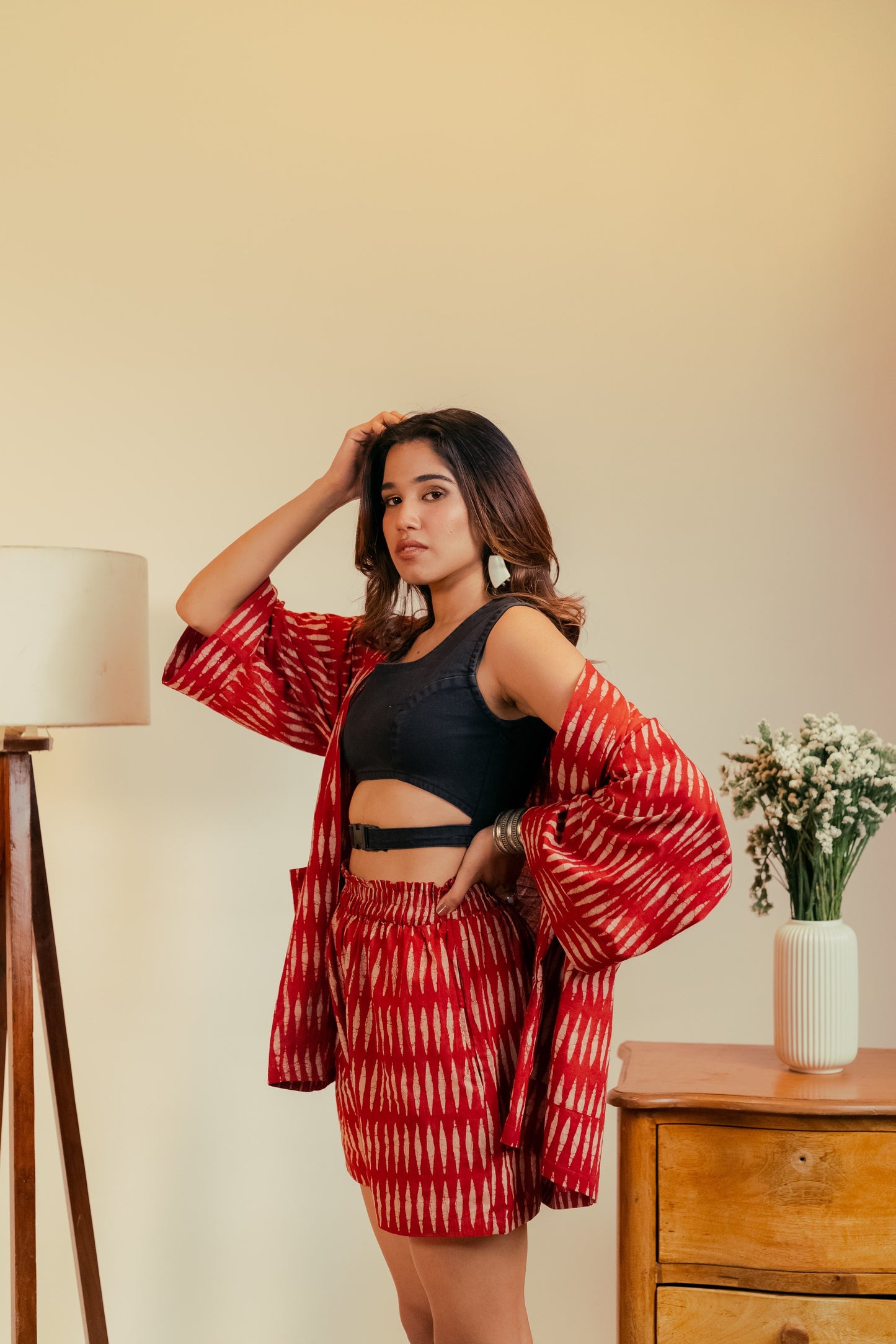 Heather Shrug and Shorts Set