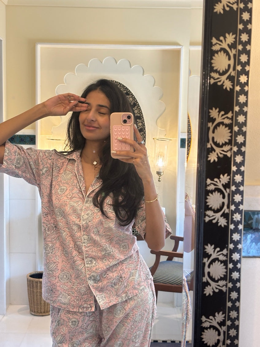 Pink Peony Pajama Set