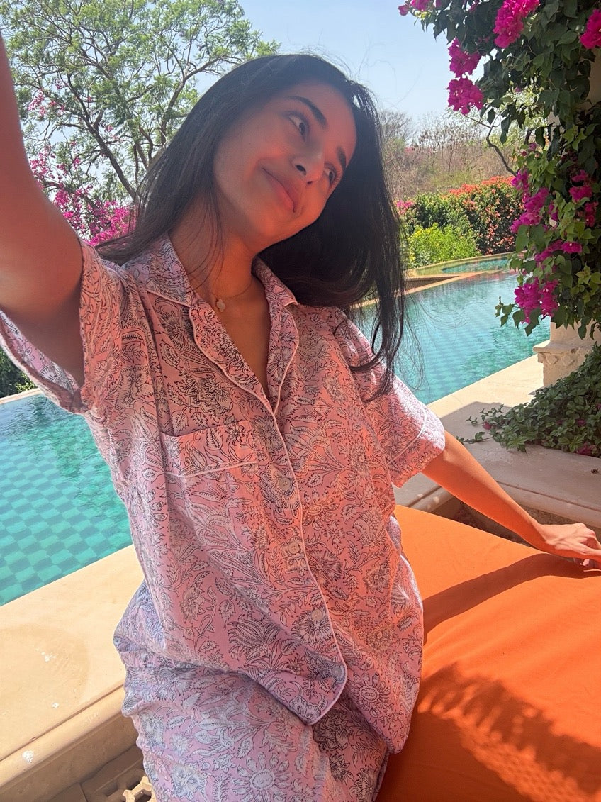 Pink Peony Pajama Set