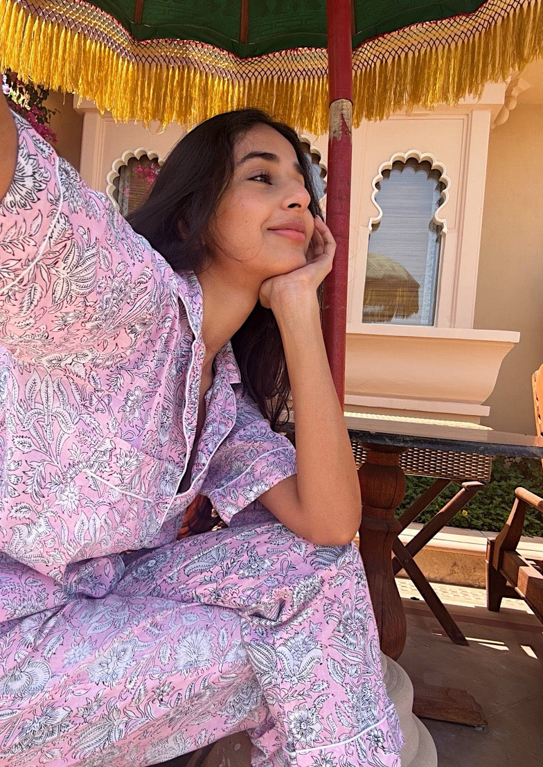 Pink Peony Pajama Set